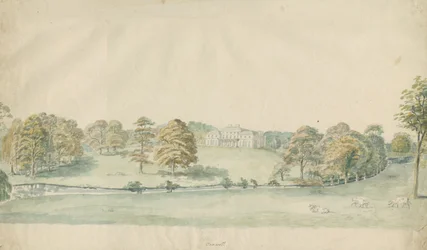 Canwell Hall: rysunek ołówkiem barwionym, bd [1762-1802]]