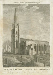 Kościół Clifton Campville: grawerowanie, nd [1790]
