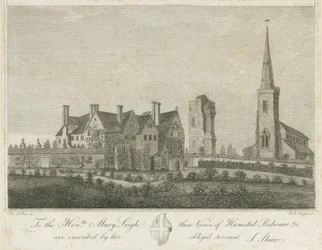 Hamstall Ridware - Kościół i Dwór: grawerowanie, bd [1762-1802]