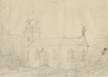 Kościół Patshull: rysunek ołówkiem, bd [1762-1802]