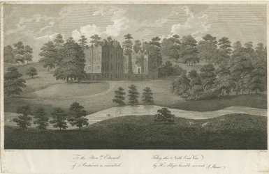 Prestwood Hall: rycina, bd [1762-1802] (druk)