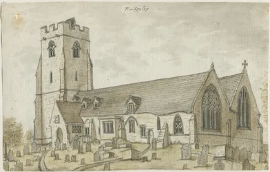 Rugeley Church (Stary): obraz akwarelowy, bd [1762-1802] (malarstwo)
