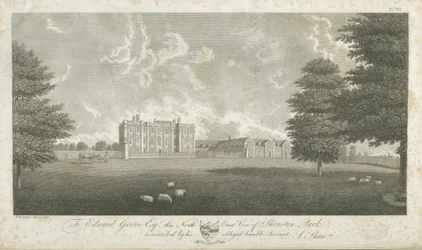 Shenstone Park - Hall: grawerowanie i [koniec XVIII wieku] (druk)
