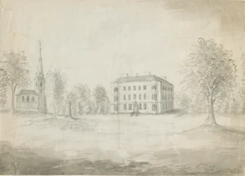 Thorpe Constantine Church and Hall: rysunek ołówkiem i farbą, bd [1762-1802]