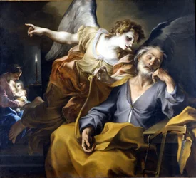 Sen Józefa Obraz Stefano Maria dit Legnanino (1660-1715) 1708 Museo Civico, Novara, Włochy (pse1471)