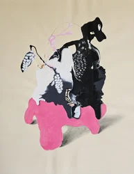 Surrealistyczna czarna forma
