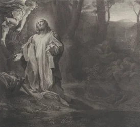 Chrystus na Górze Oliwnej, z aniołem w lewym górnym rogu, 1783-1812.
