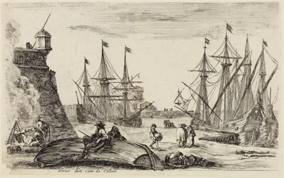 Widoki portów morskich (Vues de ports de mer): Widok na zakątek portu w Calais