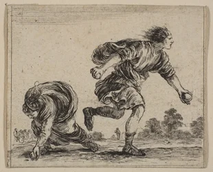 Hippomenes i Atalanta, z „Gry w mitologię” Jeu de la Mythologie, 1644.