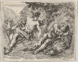 Merkury i Argos, z Game of Mythology Jeu de la Mythologie, 1644.