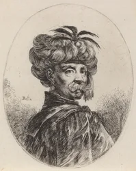 Maur w turbanie ozdobionym pięcioma piórami, 1649-1650