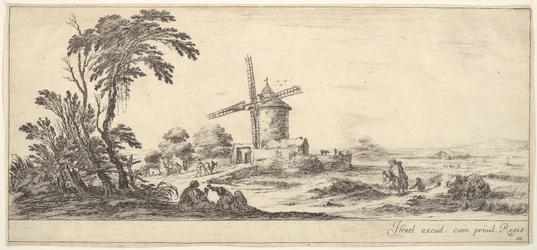 Ilustracja 10: rodzina na pierwszym planie, różne postacie i konie w środku, a..., ca. 1641.