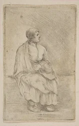 Siedzący duchowny, ca. 1662.