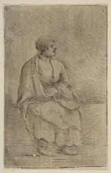 Siedzący duchowny, ca. 1662.