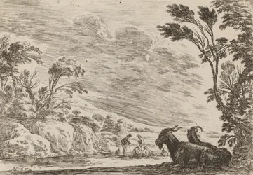 Dwie leżące kozy, 1642.