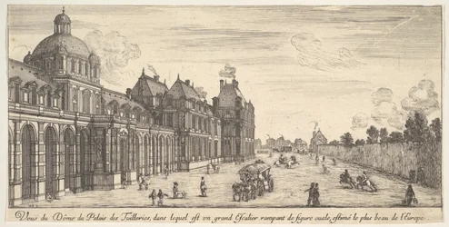 Widok na kopułę Pałacu Tuilleries z różnych widoków niezwykłej pla..., 1649-51.