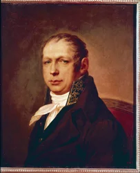 Portret architekta Adriana (Andreyana) D. Zacharowa (1761-1811). Obraz Stepana Siemionowicza Chtchoukine (Szczukina) (1762-1828), olej na płótnie, przed 1804 r. XVIII-wieczna sztuka rosyjska. Państwowe Muzeum Rosyjskie w Sankt Petersburgu.
