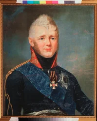 Portret cesarza Aleksandra I, cara Rosji (1777-1825). Obraz Stepana Semyonovicha Shchukina (Schchukina) (1762-1828), olej na płótnie, po 1805 r. XIX-wieczna sztuka rosyjska. Państwowe Muzeum V. Tropinina, Moskwa.