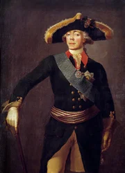 Portret Pawła I (1754-1801) Cesarz Rosji Obraz Stepana Semenovicha Shchukina (1738-1828) XIX w. Sankt Petersburg, Zamek Peterhof