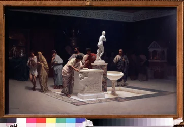 Dans le foyer des Maecena (Caius Cilnius Maecenas (ou Mecene) (vers 70 avant JC-8 avant JC) (In Maecenas