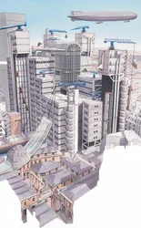 The Lloyds Building, City of London, ok. 1987-1995 (tusz i akwarela)