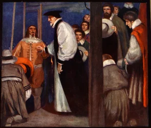 Arcybiskup Laud, ilustracja z „Potężnej Armii” Winifred M. Letts, wyd. 1912 (kolor lito)