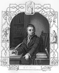 Gotthold Ephraim Lessing (1729-1781) ryty przez Alberta Henry