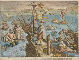 Przywrócenie Ameryki Amerigo Vespucciego, 1591.