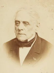 Daniel François Esprit Auber - Portret kompozytora Daniela-Francois-Esprit Aubera (1782-1871), autorstwa studia fotograficznego Reutlinger, Paryż. Zdjęcie albuminy. Prywatna kolekcja