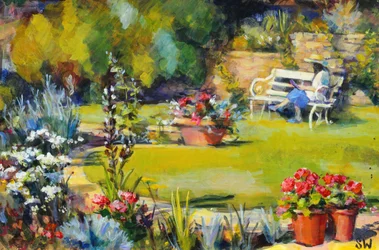 Czytanie w ogrodzie, 1995,