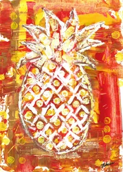 Żywy tropikalny ananas