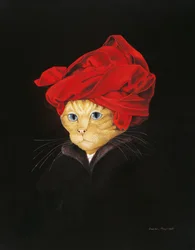 Ilustracja z Cats Galore! A Compendium of Cultured Cats (wyd. 2015)
