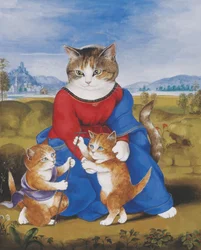 Ilustracja z Cats Galore! A Compendium of Cultured Cats (wyd. 2015)