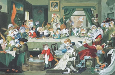 Ilustracja z Cats Galore! A Compendium of Cultured Cats (wyd. 2015)
