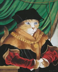 Ilustracja z Cats Galore! A Compendium of Cultured Cats (wyd. 2015)