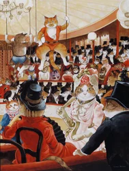 Ilustracja z Cats Galore! A Compendium of Cultured Cats (wyd. 2015)