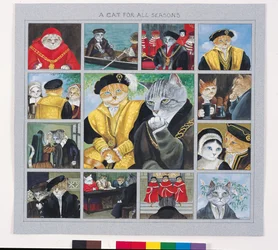 Ilustracja z Cats Galore! A Compendium of Cultured Cats (wyd. 2015)