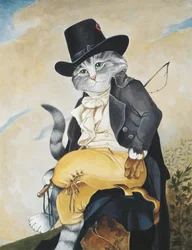 Ilustracja z Cats Galore! A Compendium of Cultured Cats (wyd. 2015)