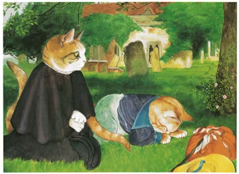 Ilustracja z książki Koty prerafaelitów (wyd. 1999)