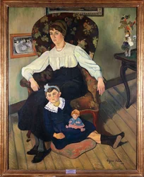 Francja, Lyon, malowany portret siostrzenicy Suzanne Valadon