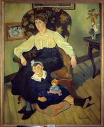 Portrety Marie Coca, bratanicy artystki, i jej córki Gilberte, namalowane przez Suzanne Valadon