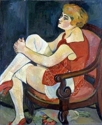 Kobieta w białych pończochach, 1924