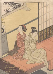 Wieczorny Dzwonek Zegara Tokei no bansho, z cyklu „Osiem salonów” Za..., ca. 1766.