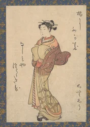 Kurtyzany z serii Seiro Bijin Awase Carver End Shigoro sic, ca. 1765 r., ok. 1765 r. 1765.
