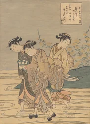 Rzeka Tama w Ide, prowincja Yamashiro, prawdopodobnie 1766., prawdopodobnie 1766.
