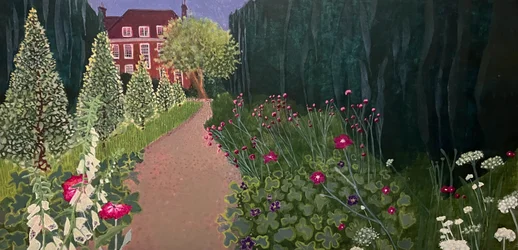 Fenton House Garden, 2025 (tempera jajowa na drewnianym panelu)