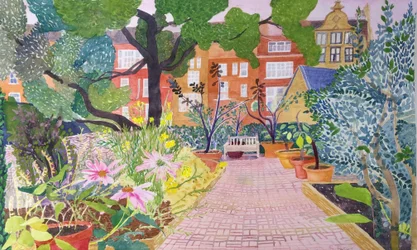 Ogród roślin leczniczych, Chelsea Physic Garden 2022 (akwarela na papierze)