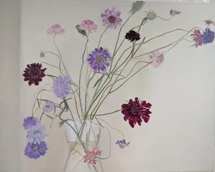 Glorious Scabious, 2021 (olej na płótnie)