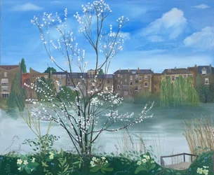 Staw nr 1, Hampstead Heath, 2025 (olej na płótnie)