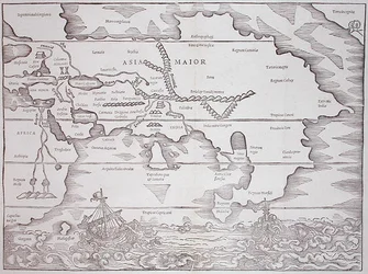 Asia Major, z „Polyhistor, rerum toto orbe memorabilium...” Caiusa Juliusa Solinusa, wyd. Bazylea 1543 (drzewryt)